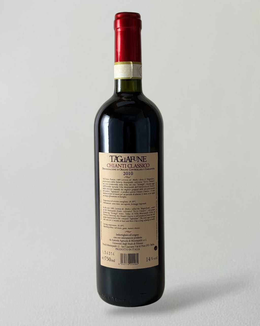 TAGLIAFUNE Chianti Classico 2010, VILLA MONTEPALDI, Tuscany